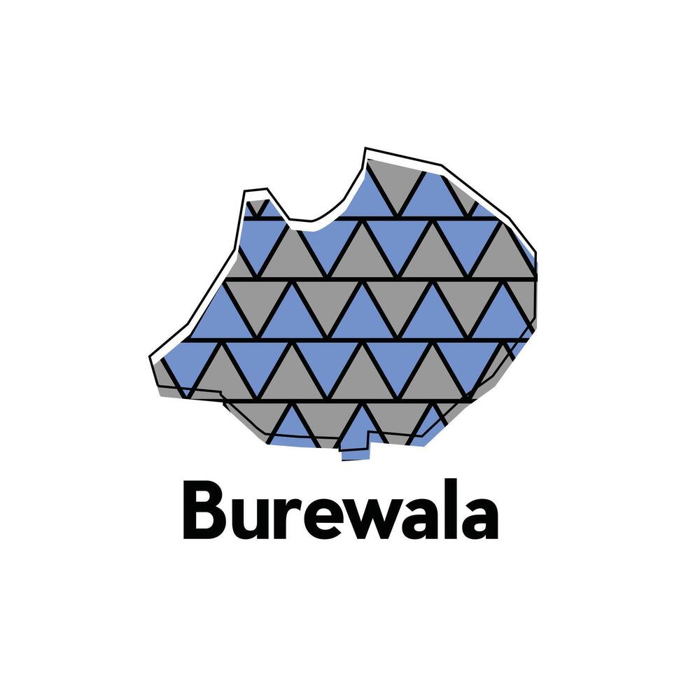 Map City of Burewala design template, Infographic map illustration on a white background. vector