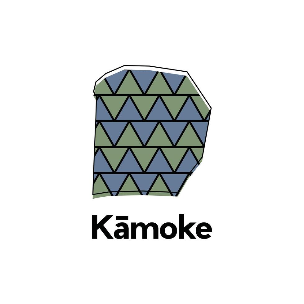 Map City of Kamoke design template, Infographic map illustration on a white background. vector