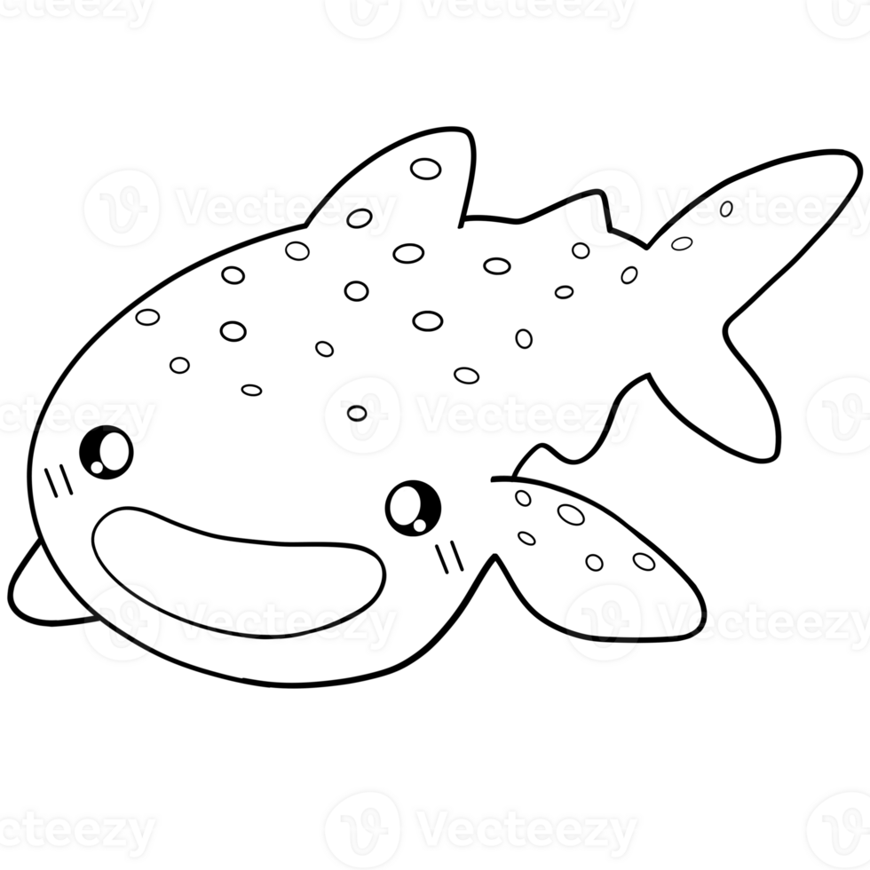 Sea animals Coloring and doodle png