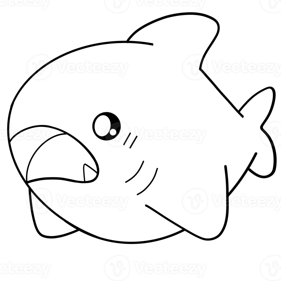 Sea animals Coloring and doodle png