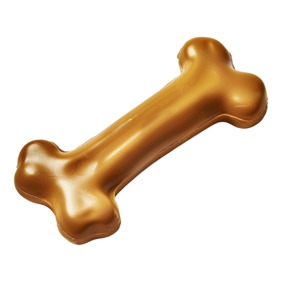 Shiny Rubber Dog Bone on Transparent Background png