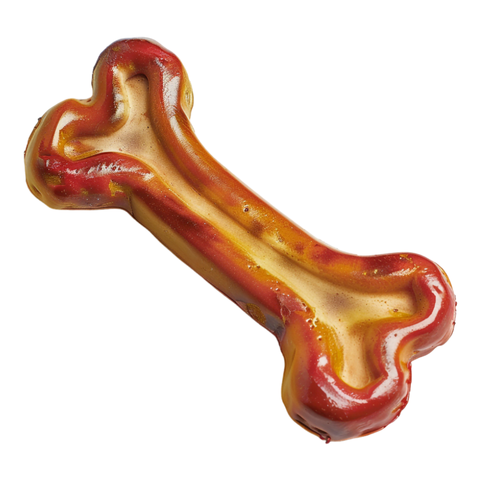 Shiny Rubber Dog Bone on Transparent Background png