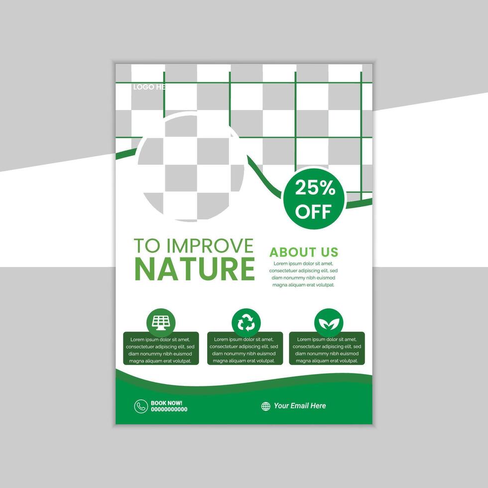 Modern and creative Natural Flyer Design Template vector