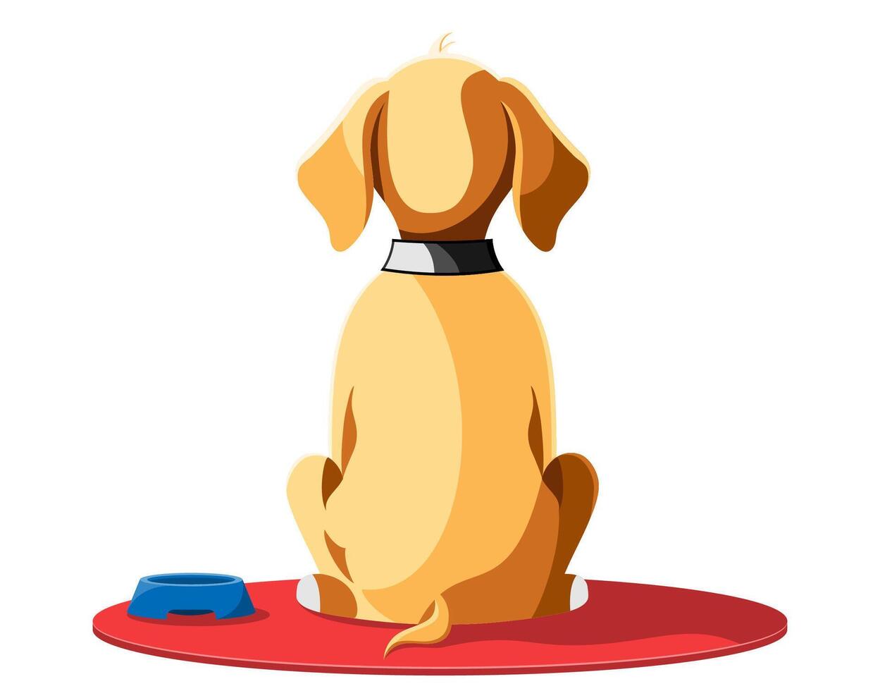 Dog Sitting Back Vector Art, Icons, and Graphics for Free Download