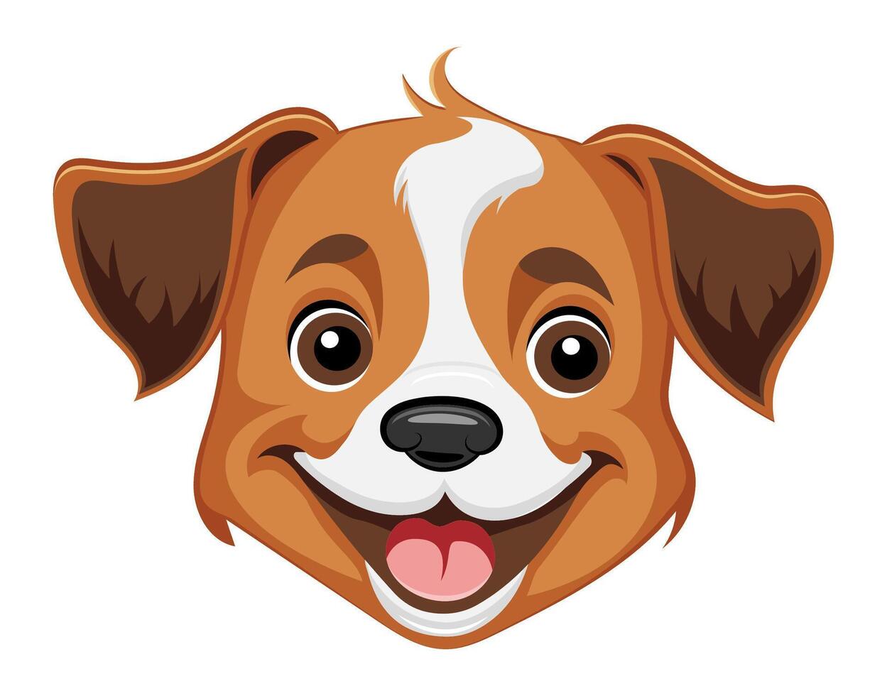 small puppy dog flat cartoon illustration isolated on white background vector