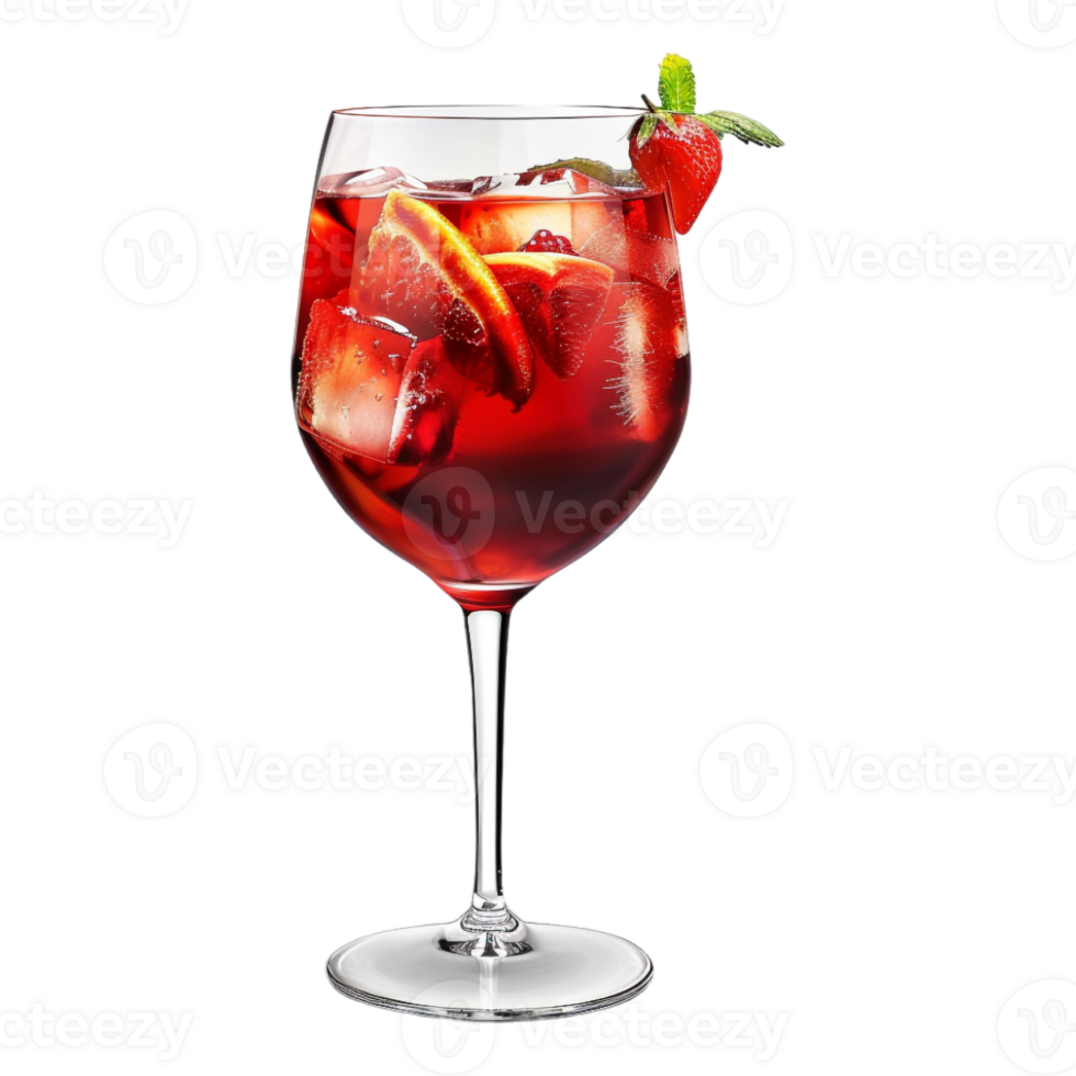 Mix Fruits Juice in a Glass on Transparent Background png