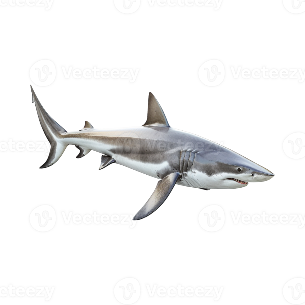 Shark in Ocean on Transparent Background png