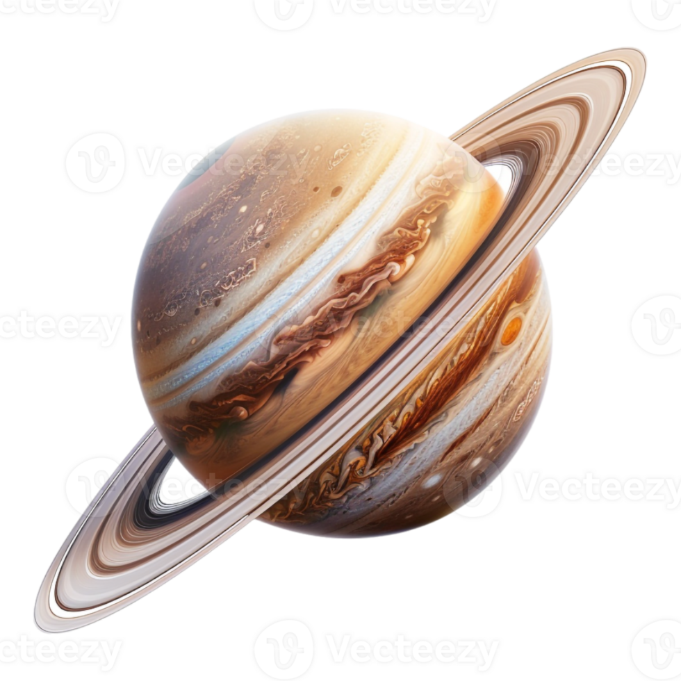 Saturn Planet on Transparent Background png