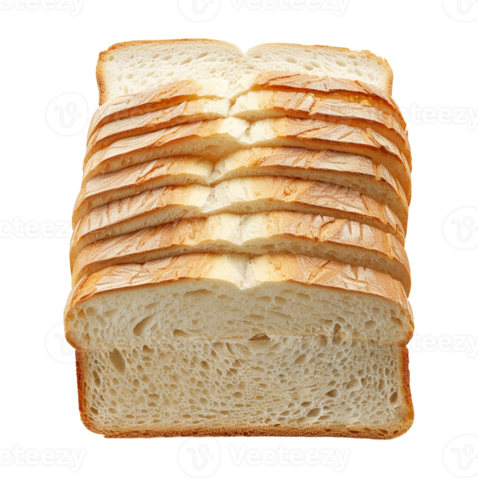 White Bread Slices on Transparent Background png