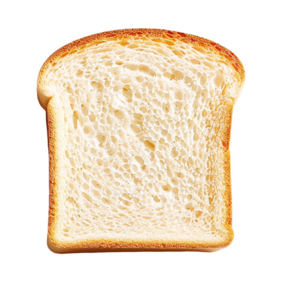 blanc pain tranche sur transparent Contexte png