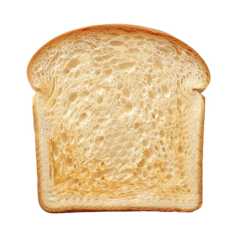 White Bread Slice on Transparent Background png