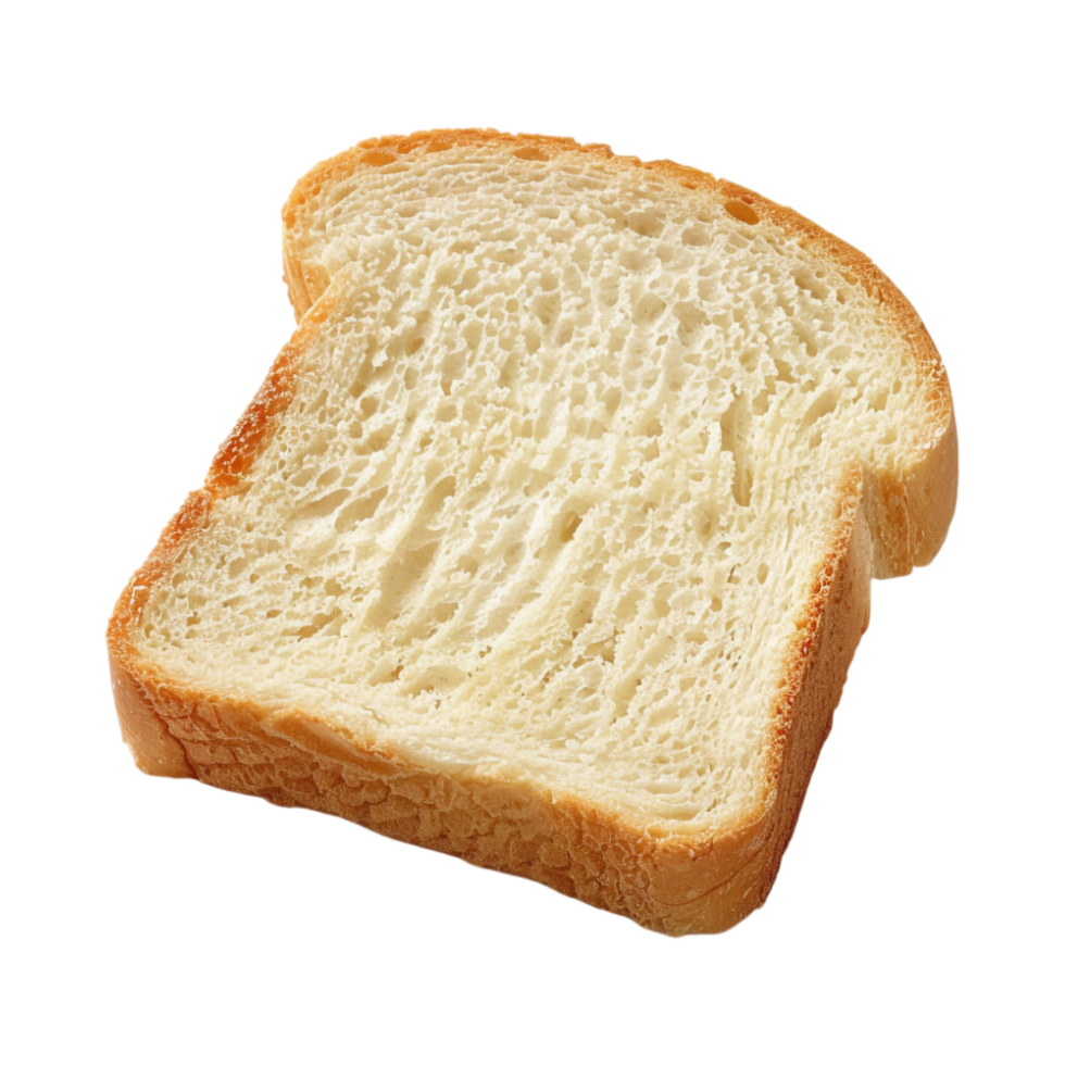 White Bread Slice on Transparent Background png