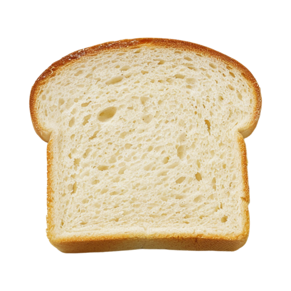 White Bread Slice on Transparent Background png