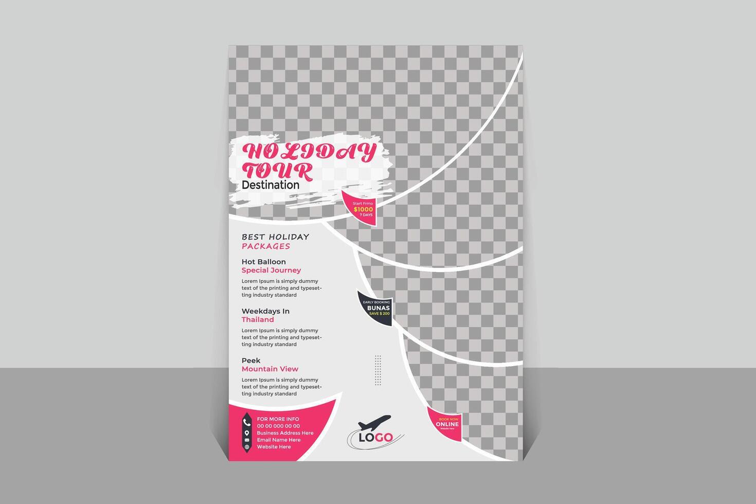 Travel Business Flyer Design vector