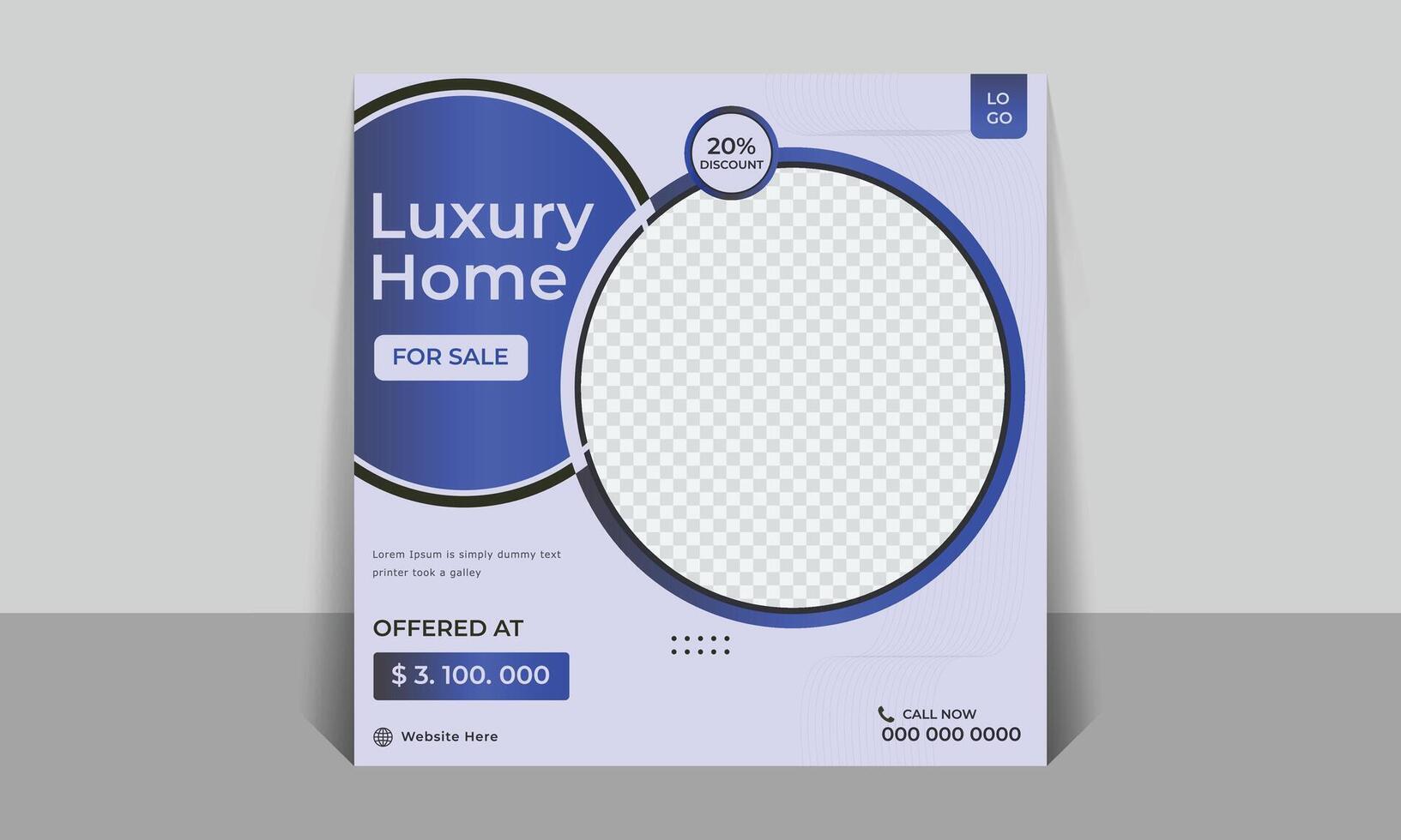 Luxury Home Sale Social Media Post vector