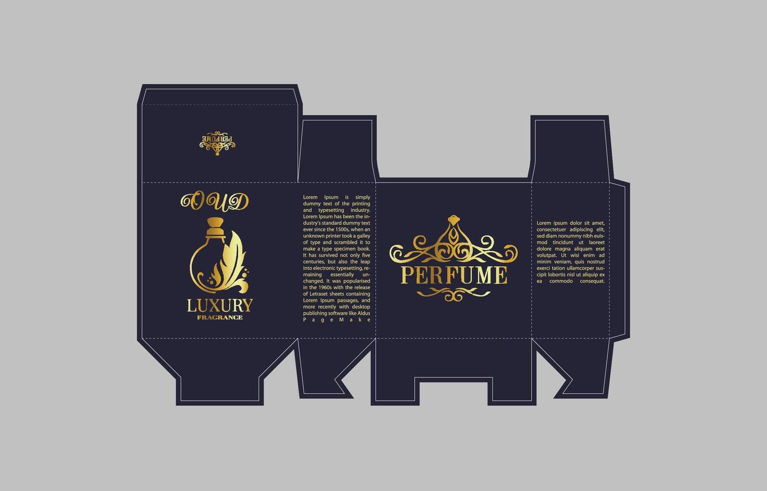 Pckaging box design layout vector
