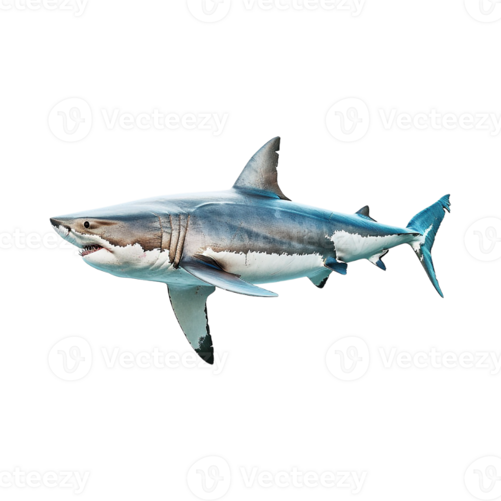 Shark in Ocean on Transparent Background png