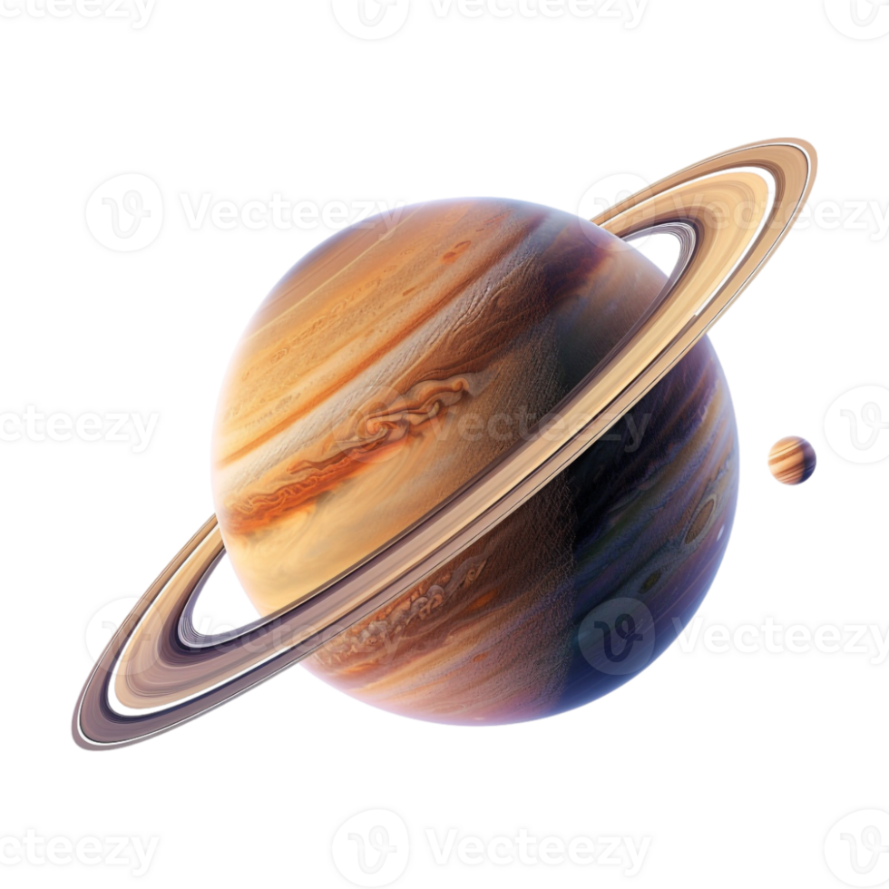 Saturn Planet on Transparent Background png