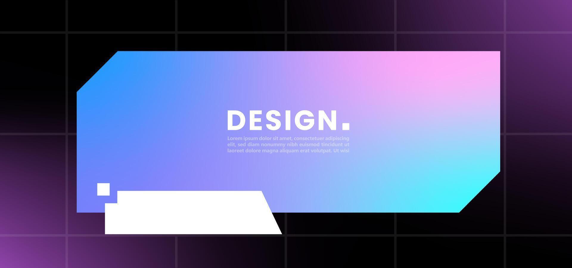 Futuristic element illustration. Colorful lower third overlay. vector