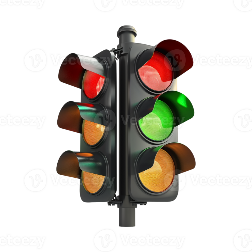 Traffic Signal on Transparent Background png