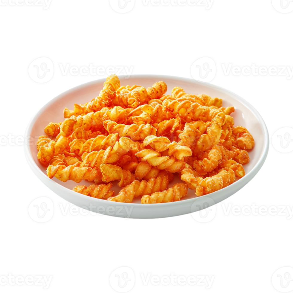 Fried Onions in a Plate on Transparent Background png