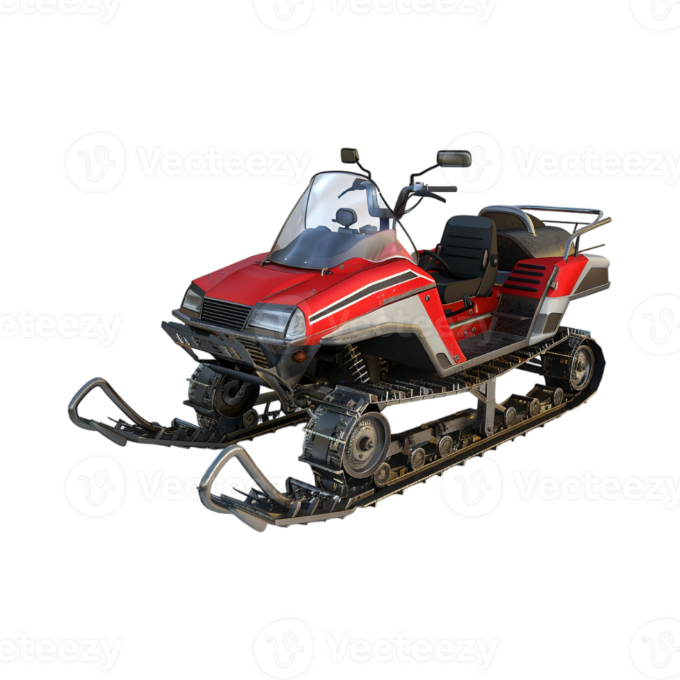 Winter Snowmobile on Transparent Background png