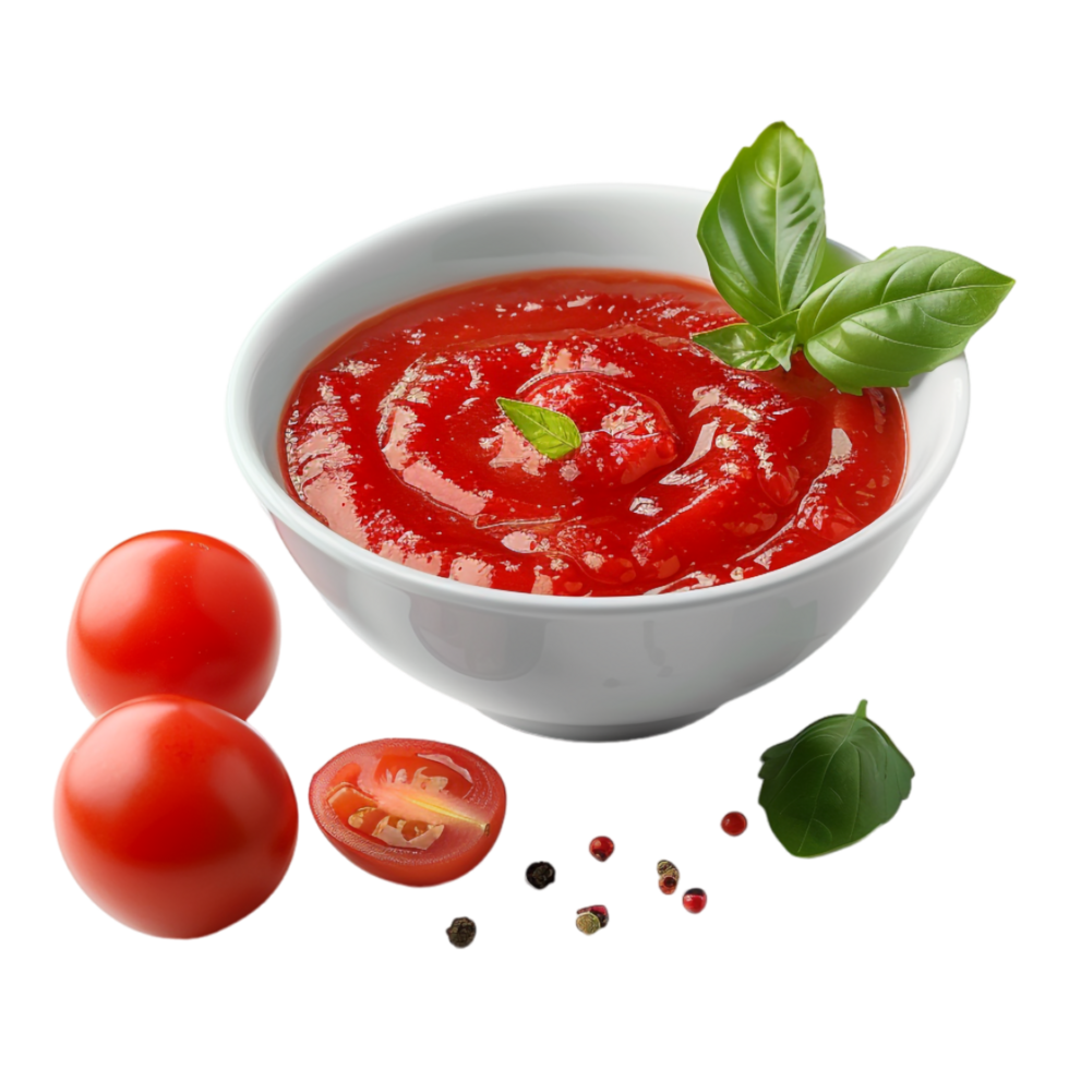 Tomato Ketchup Bowl on Transparent Background png