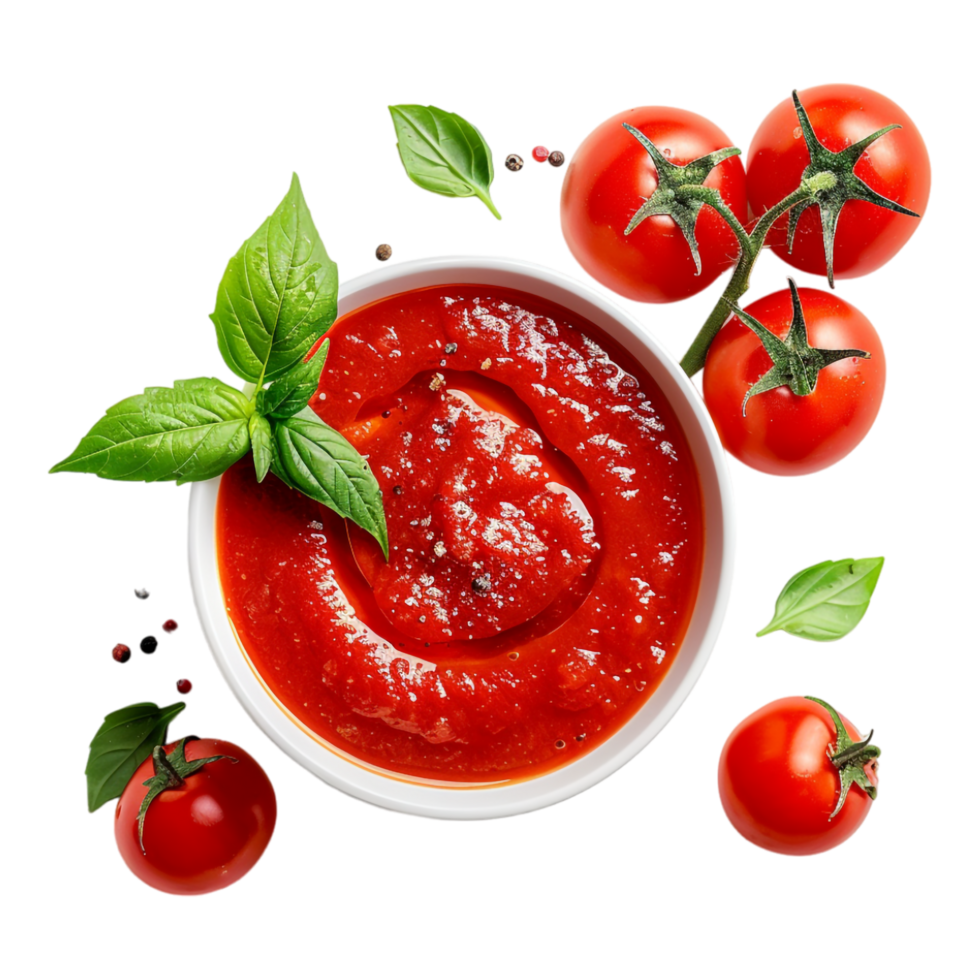 Tomato Ketchup Bowl on Transparent Background png