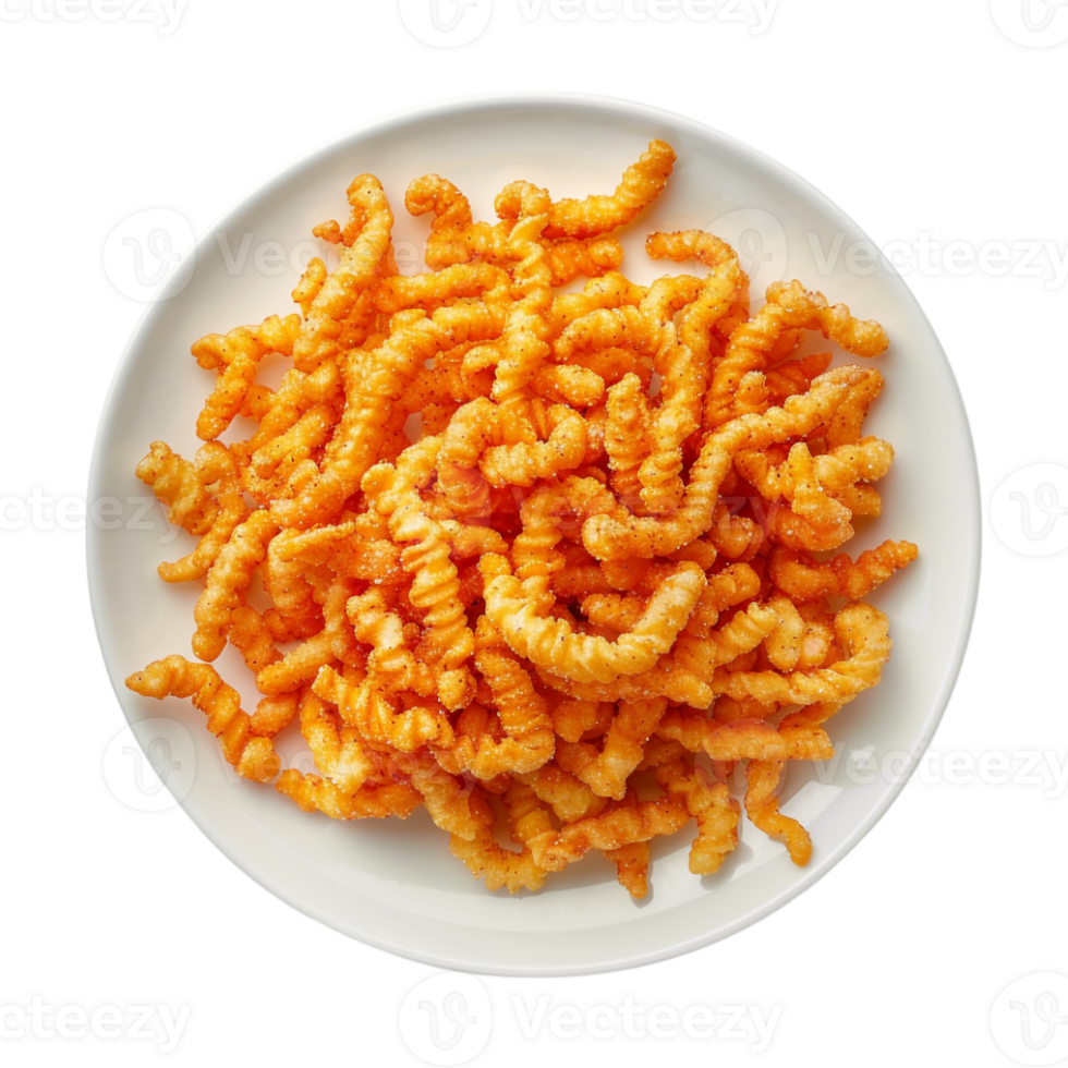 Fried Onions in a Plate on Transparent Background png