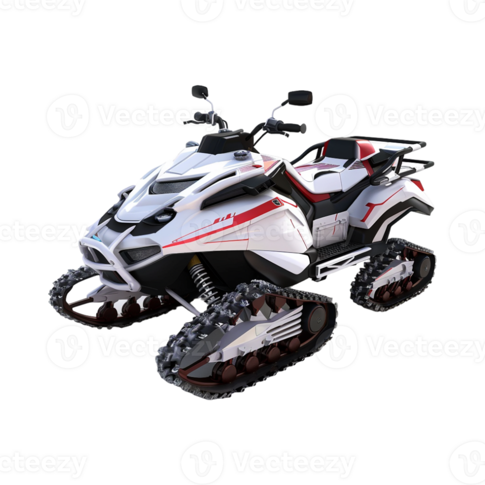 Winter Snowmobile on Transparent Background png