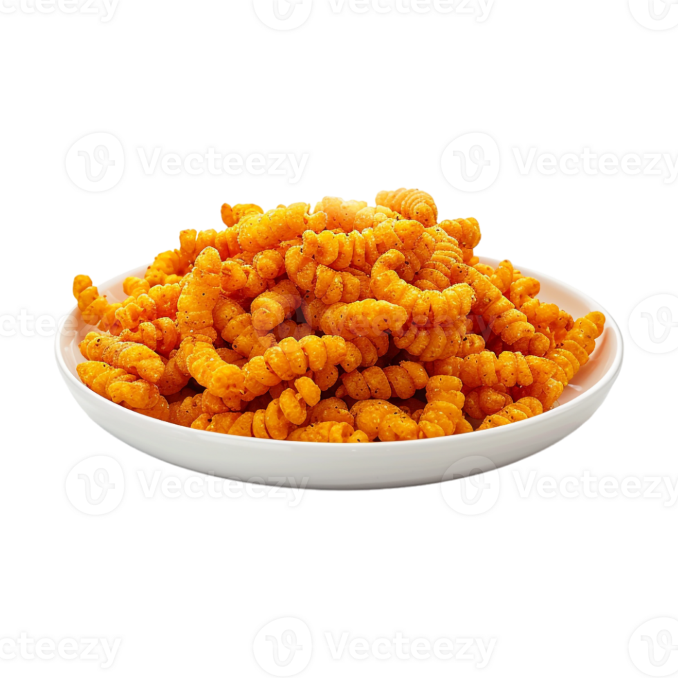 Fried Onions in a Plate on Transparent Background png