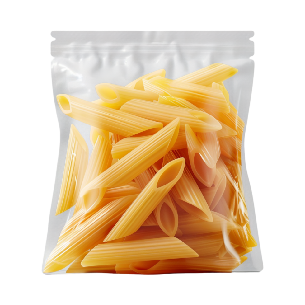 Pasta in a Plastic Bag on Transparent Background png