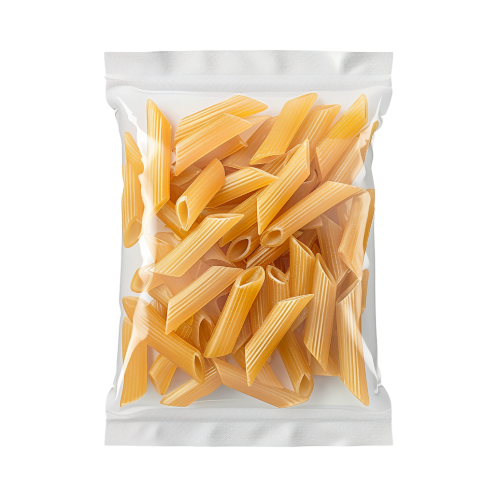 Pasta in a Plastic Bag on Transparent Background png