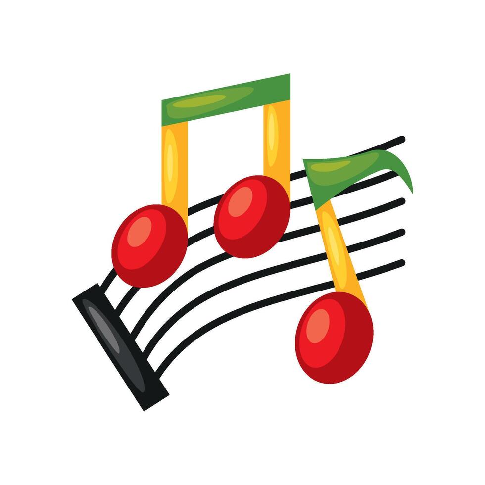 reggae music notes vector