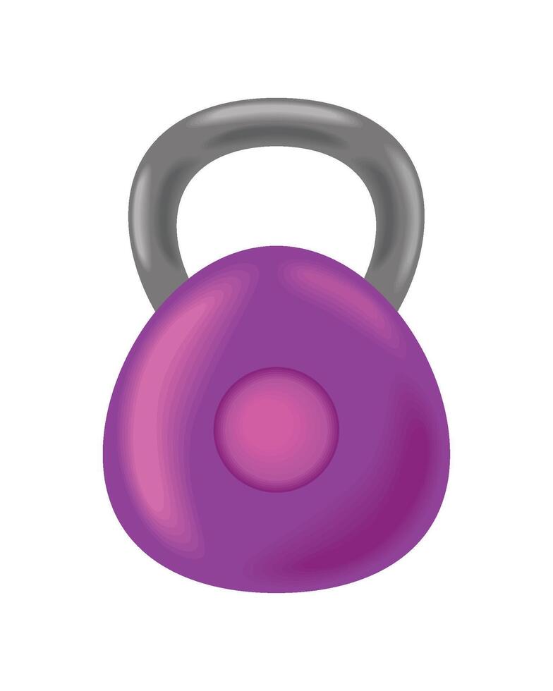 gym equipment kettlebell vector
