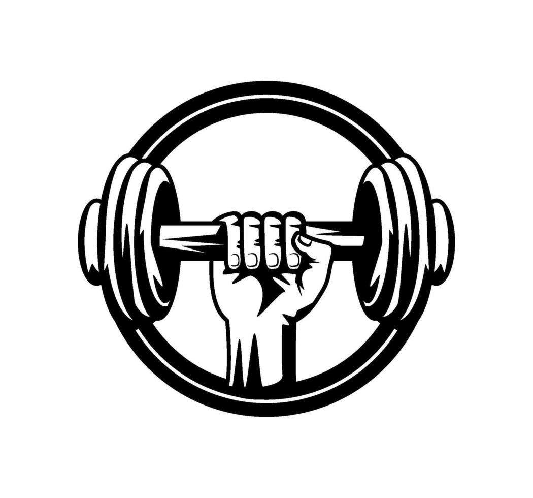 gym emblem isolated vector