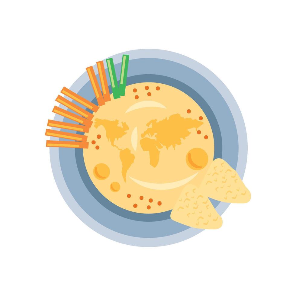 hummus day delicious vector