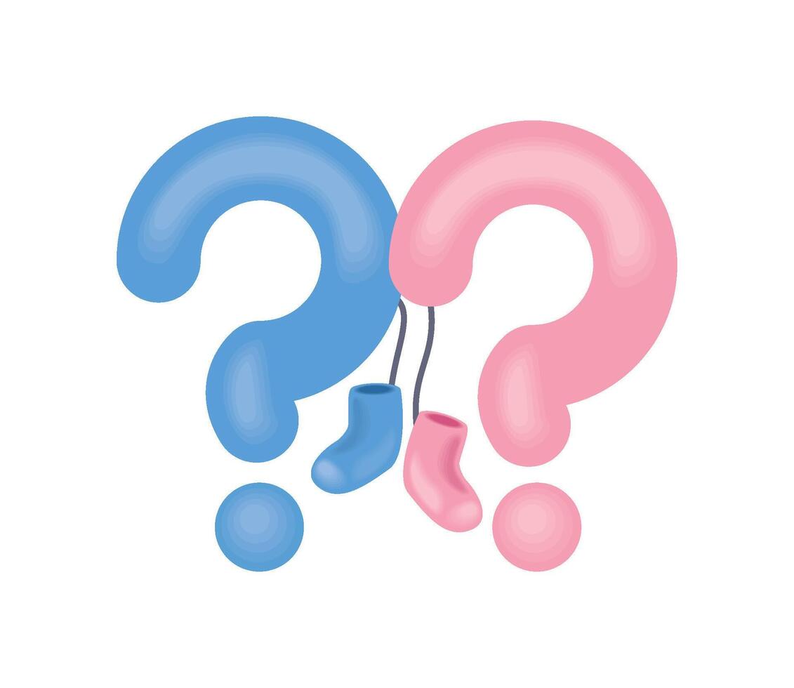 gender reveal trendy vector