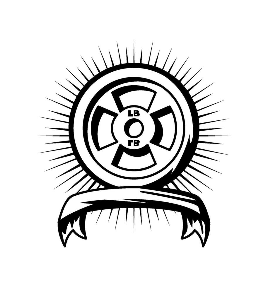gym emblem illustration vector