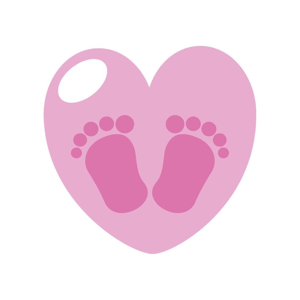 baby shower footprints vector
