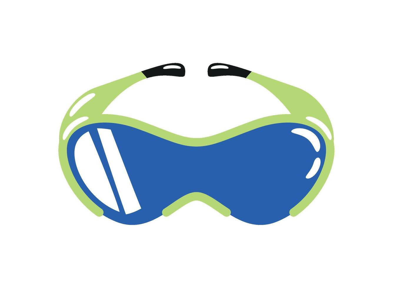 bicycle equipment goggles vector