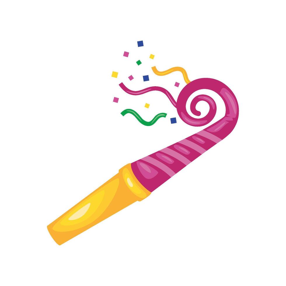 birthday party blower vector