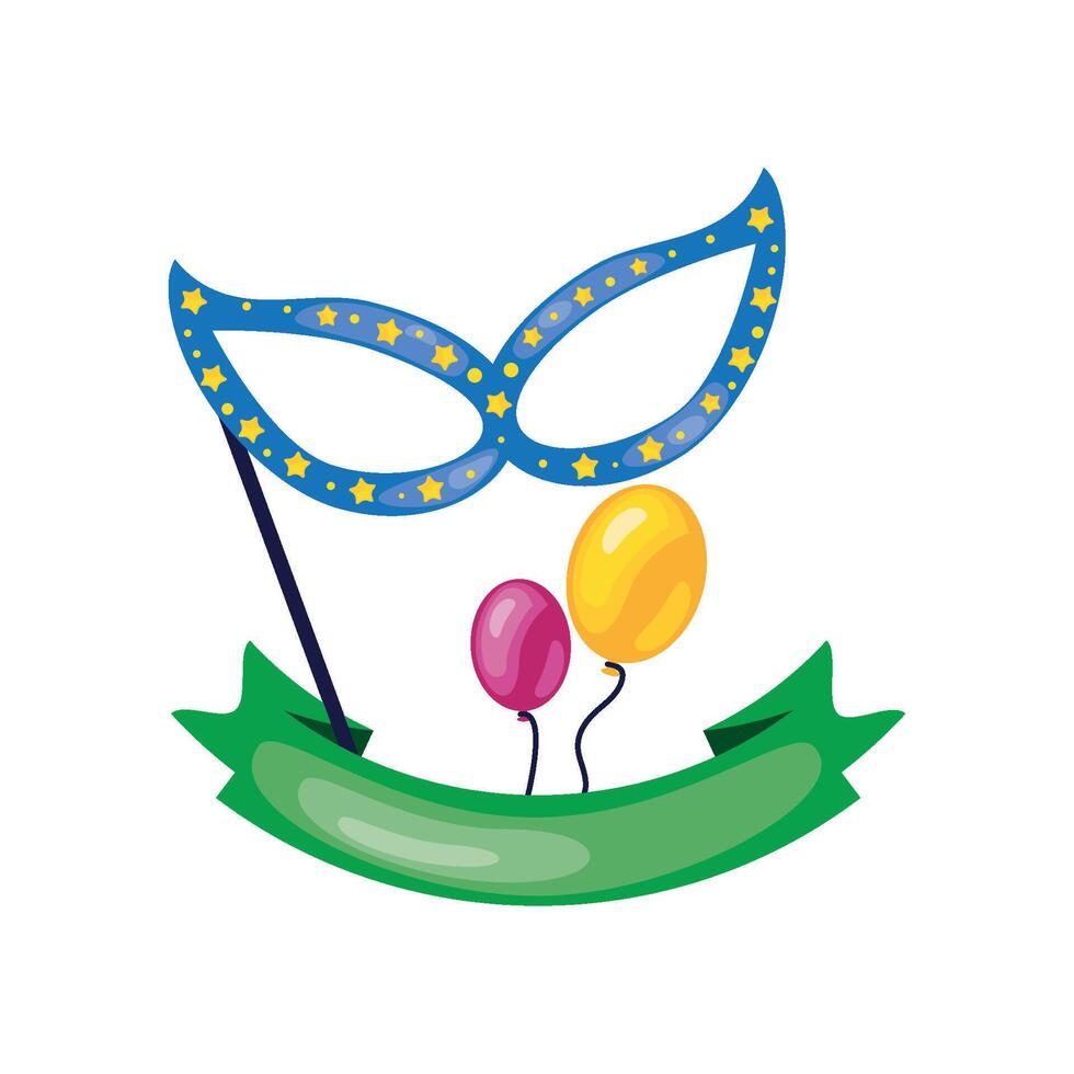 birthday party mask vector