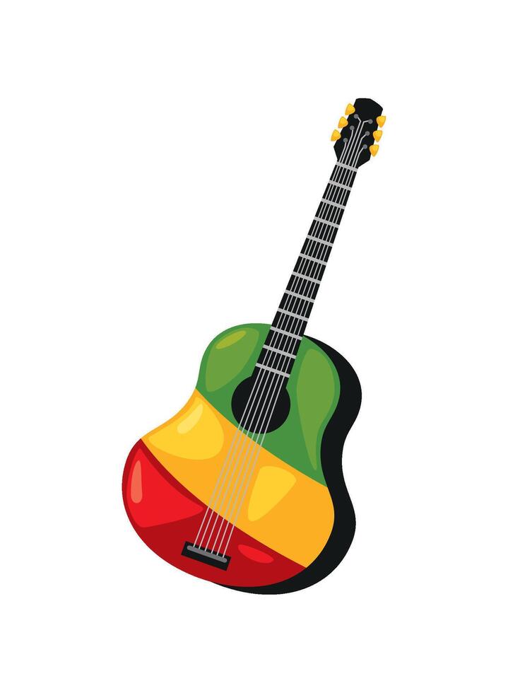 reggae guitar music vector