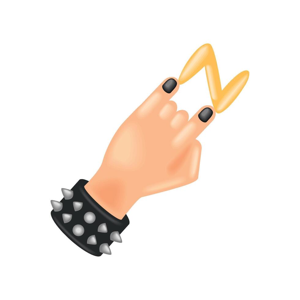 heavy metal hand gesture vector