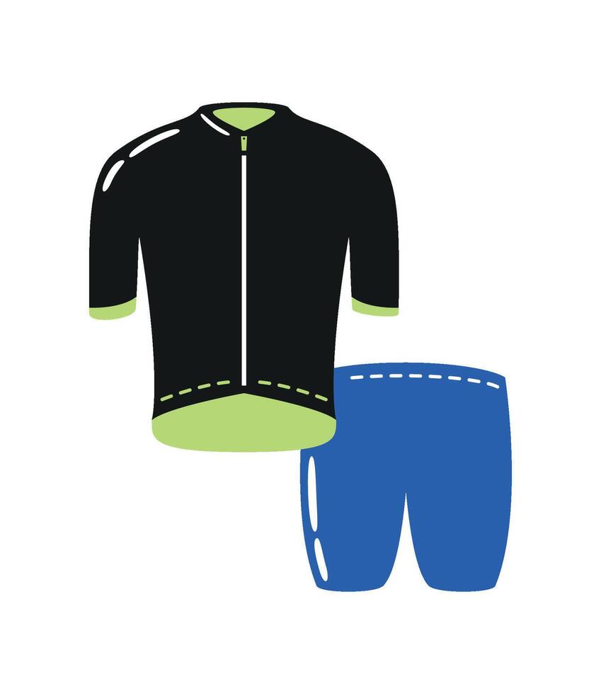 bicycle equipment uniform vector
