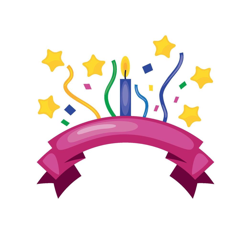 birthday party candle vector