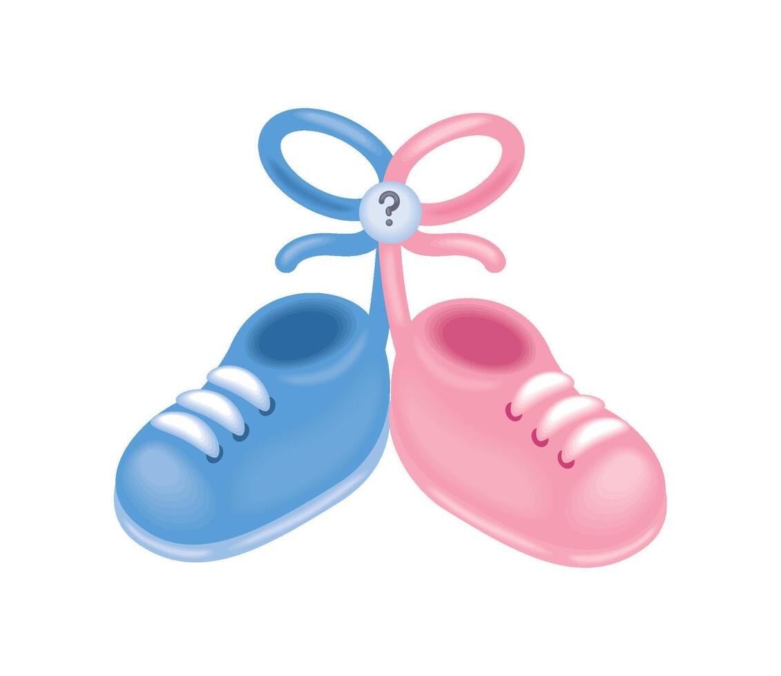 gender reveal shoes vector