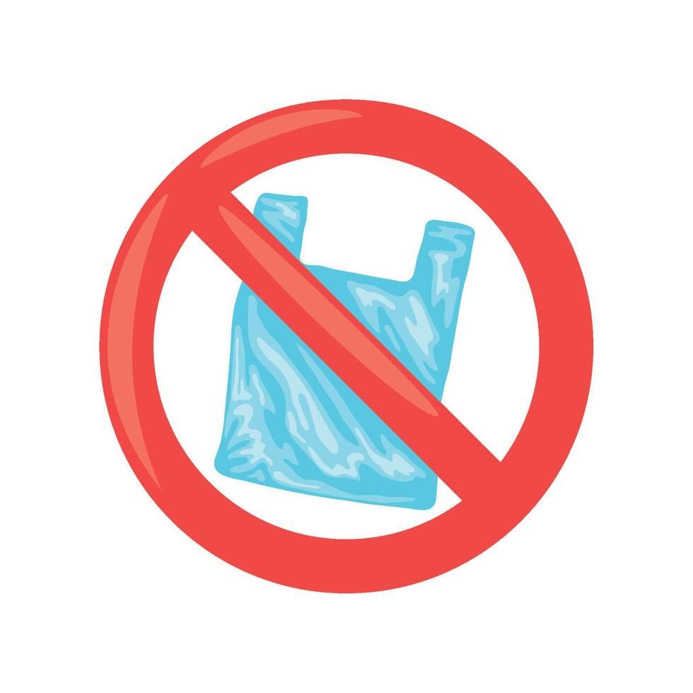 free plastic bag stop vector