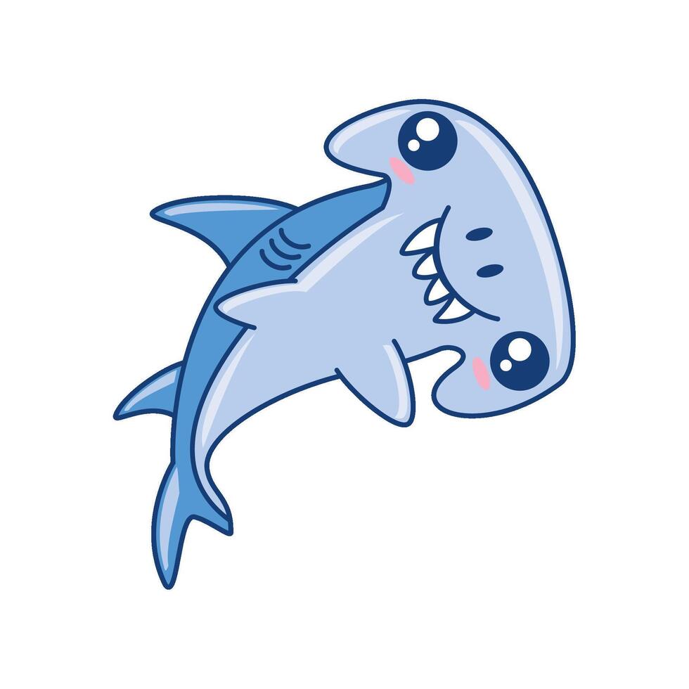 hammerhead shark animal vector
